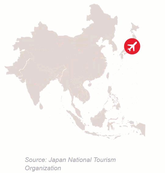 Japan Travel Map Chart